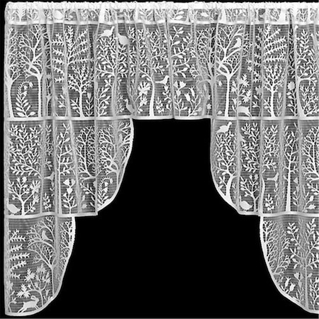 Heritage Lace 72 x 39 in. Rabbit Hollow Swag Pair, Ecru 6315CS-39PR